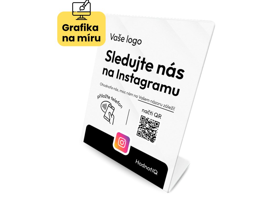 Instagram NFC stojánek Hodnotiq